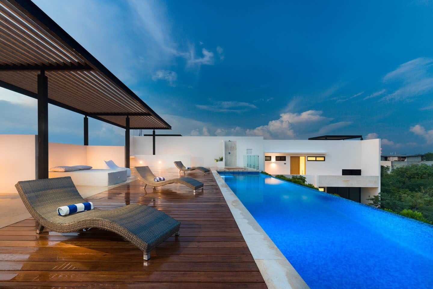 best hotels in Tulum - AirBnB Rooftop Pool Tulum