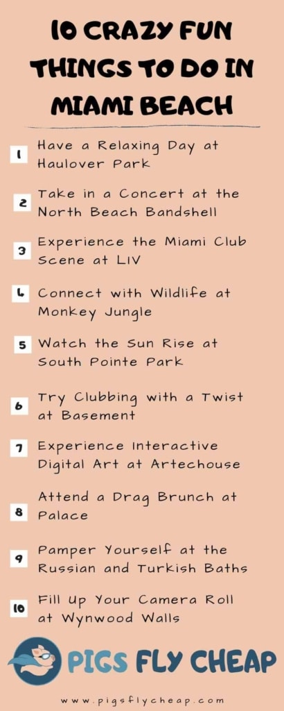 things to do in miami beach - infographic