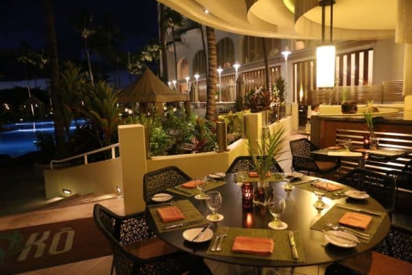 Kō at The Fairmont Kea Lani - Fine Dining Restaurants in Hawaii With a View